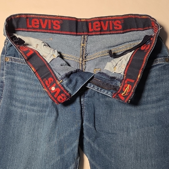 Levi's 514 Slim Boys Blue Jeans Size 14 reg Adjustable Waist 27 Length 29  EC - Picture 3 of 9